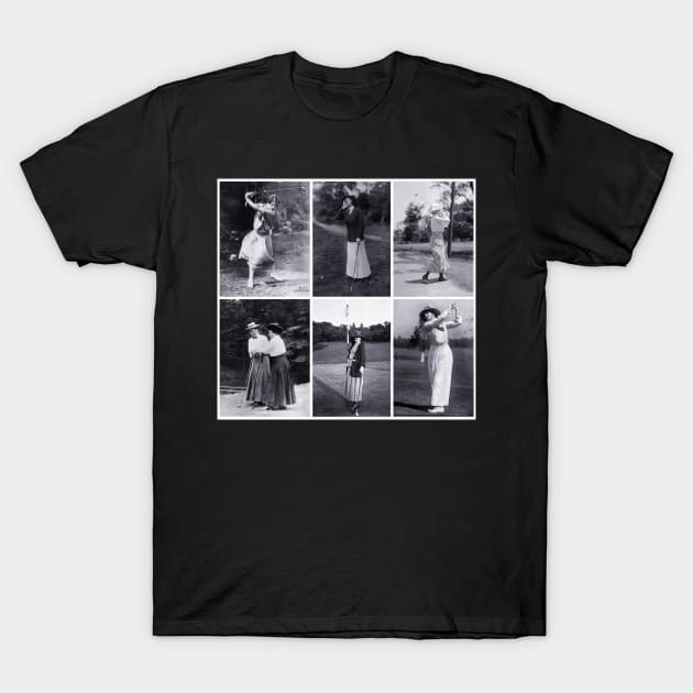 Vintage Women Golfers T-Shirt by ArtShare